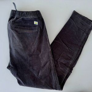 Vuori Optimist Pant - Mens Small - Charcoal Gray Corduroy Drawstring Causal